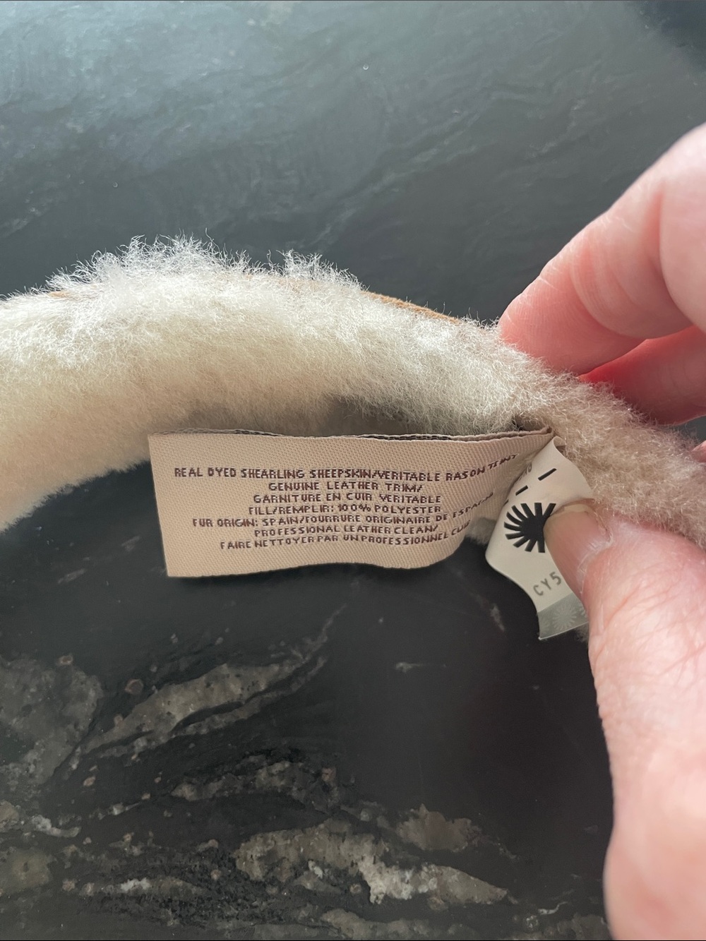 UGG Chestnut and Cream Shearling On-Ear Headphones - Picture 5 of 5